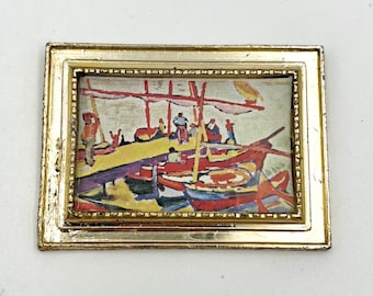 Lundby gold frame wall picture/painting- Dollhouse item