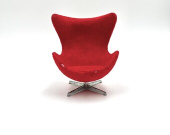 Lundby Miniature Iconic chair famous Danish designer, Brio- Dollhouse item