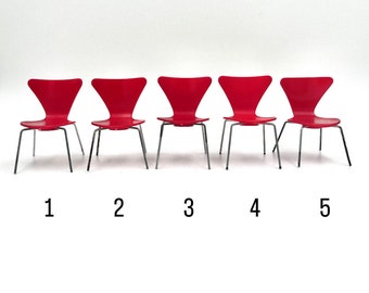 Lundby/Brio red ”Seven” chair famous Danish designer- price is for one