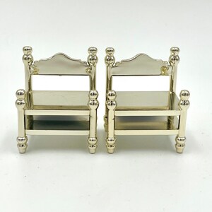 Lundby original ”brass” bedside tables- Dollhouse item