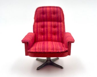 Lundby red swivel chair- Dollhouse item