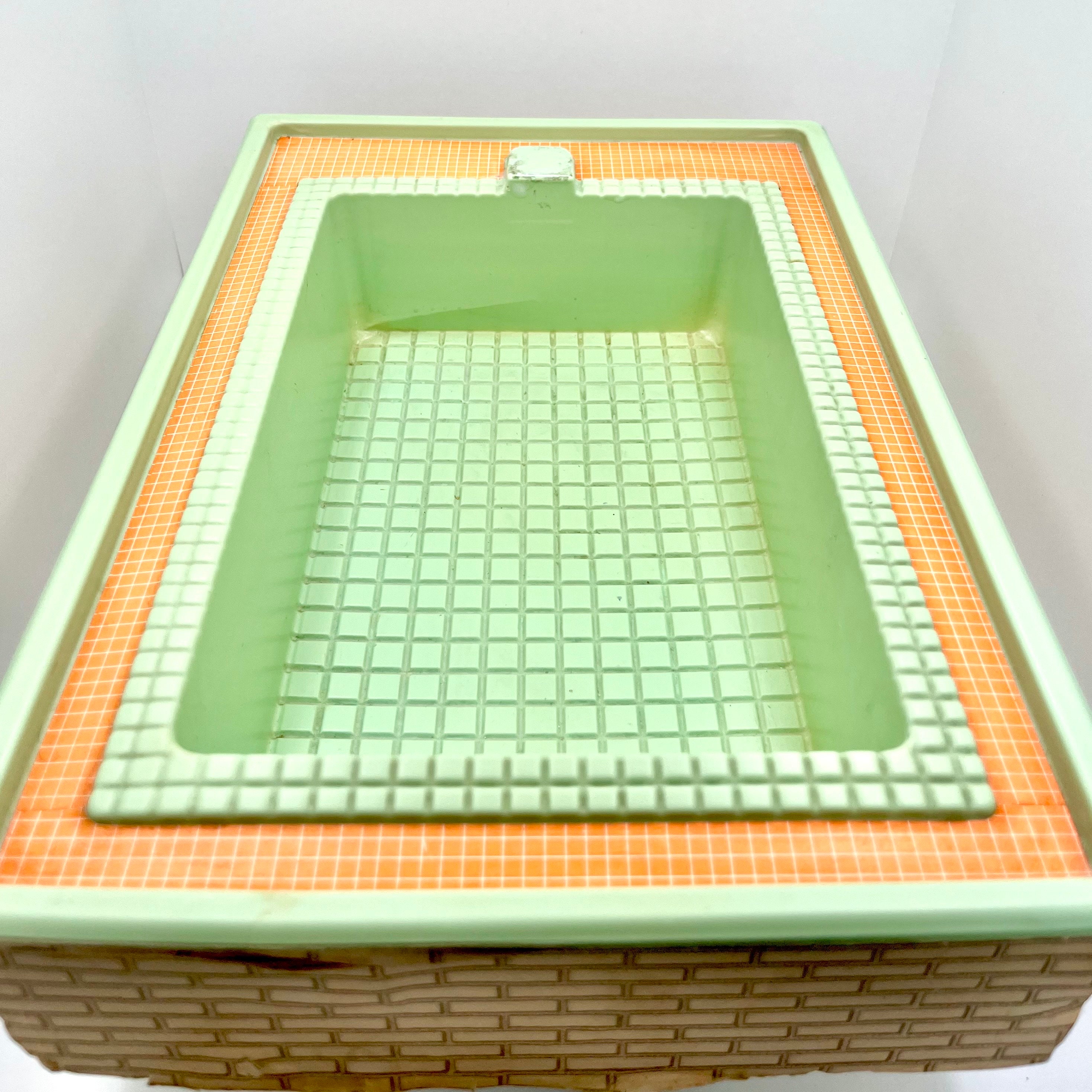 Lundby Original Swimmingpool in Green and Orange *renovation