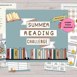 Summer Reading Challenge, Summer Reading Bingo, Summer Reading Log