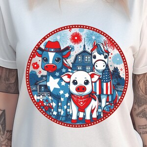 Granja patriótica de EE. UU. PNG SVG, 4 de julio retro estadounidense PNG, diseño de camiseta del día de la independencia, patriótico PNG, Svg retro estadounidense, descarga digital