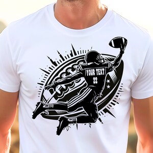 Jogador de futebol personalizado Svg Png, Futebol personalizado Svg, Time de futebol, Nome do futebol, Temporada de futebol, Futebol Svg para camisas, Dxf Eps