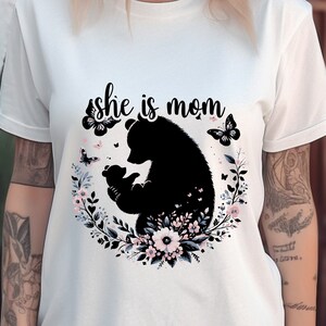Mamá osa floral Svg Png, regalo del Día de la Madre, diseño divertido de camiseta para mamá primeriza, sorpresa para mamá Png, maternidad Svg, camiseta de mamá Png, clipart