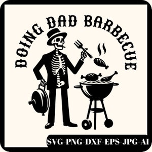 Doing Dad Barbecue Svg PNG, grappig skeletbarbecue sublimatieontwerp, trendy Vaderdag T-shirt mok retro ontwerp voor mannen, cadeau voor papa