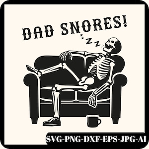 Papa snurkt SVG PNG, grappig skelet papa sublimatie ontwerp, trendy Vaderdag T-shirt mok retro ontwerp voor mannen, cadeau voor papa, papa liefde SVG