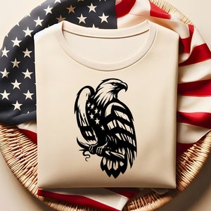 Águila americana Svg, bandera americana Svg, águila Svg, camiseta de águila Svg, camiseta de águila, Cricut, EE. UU. Patriótico Svg, silueta, 4 de julio Svg, Png