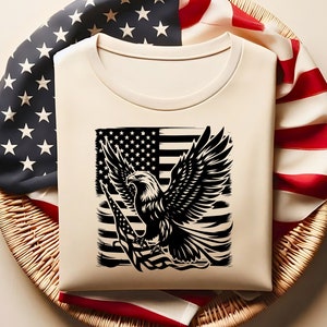 Usa Eagle Svg, Bandera estadounidense Svg, Eagle Svg, 4 de julio Svg Png Eps, Águila a través de la bandera Svg, Camiseta de águila, EE. UU. Patriota Svg, Silueta