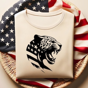 Tête de Jaguar avec drapeau américain Svg, Svg drapeau américain, Jaguar Svg, Jaguar png, conception de chemise Jaguar, Usa Jaguar Svg, fichier de coupe Cricut, Png