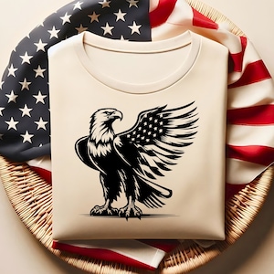 Águila de EE. UU. Png, Bandera estadounidense Svg, Águila Svg, Camiseta de águila Svg, Camiseta de águila, Cricut, Svg patriótico de EE. UU., Silueta, Svg del 4 de julio, Png
