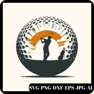 ゴルフのシルエット、ゴルフのSVG、ゴルファーのSVG、ゴルフボールのSVG、ゴルフクラブのSVG、ゴルフプレーヤーのSVG、スポーツ、クリカット、Png、DXF、SVG、ゴルフのカットファイル