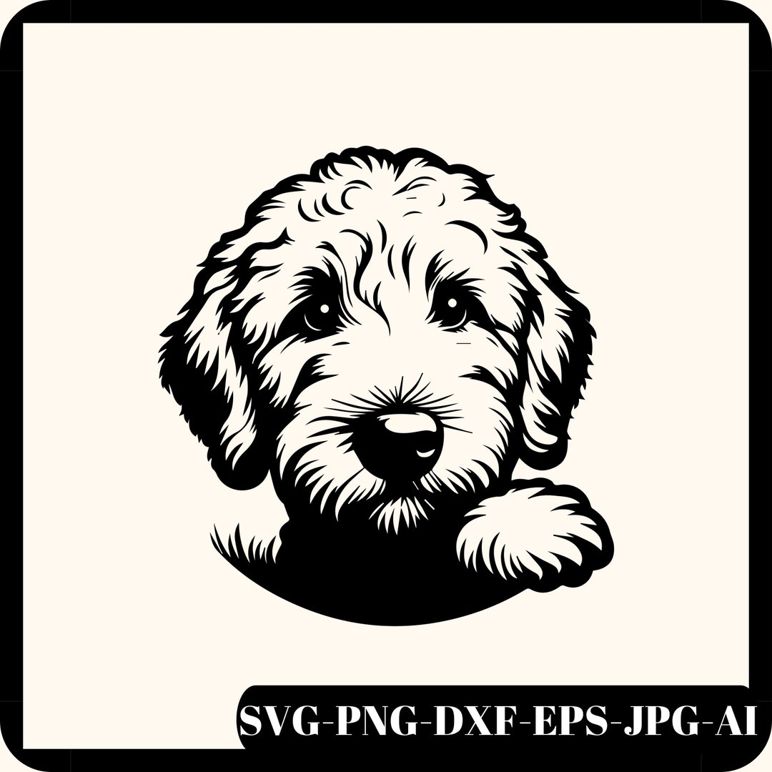 Goldendoodle SVG, Goldendoodle Peeking Svg Png Cricut, Dog Mom Svg ...