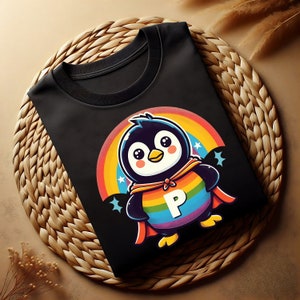 Pingüino retro LGBTQ Png, Orgullo bisexual Png, Animal gay Png, Orgullo de pingüino Png, Orgullo queer, Bandera LGBTQ, Arcoíris gay, El amor es amor Png