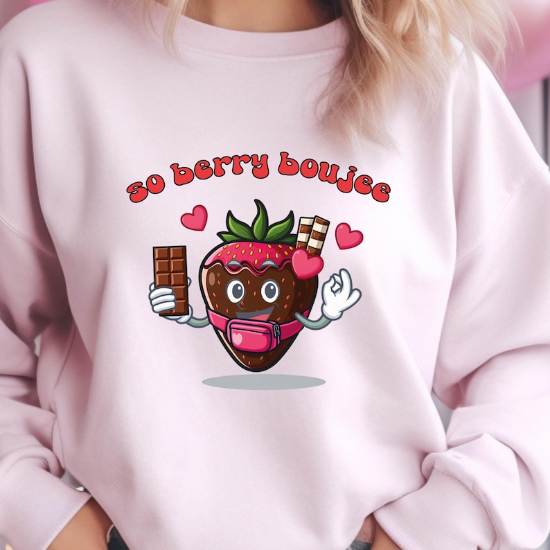 So Berry Boujee Chocolate Leaking Chocolatecovered Strawberry Etsy