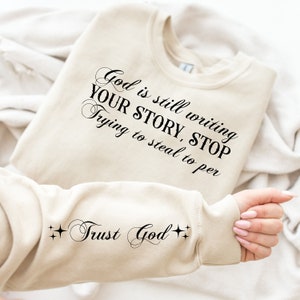 Dios boho sigue escribiendo tu historia Png Svg, confía en Dios Svg, Svg cristiano, Svg de fe, archivo de corte de citas motivacionales, Cricut, Svg positivo