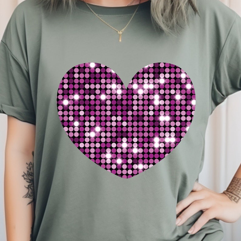 Pink Sequin Heart Png Designs, Valentines Day Png, Sequin Png Designs ...
