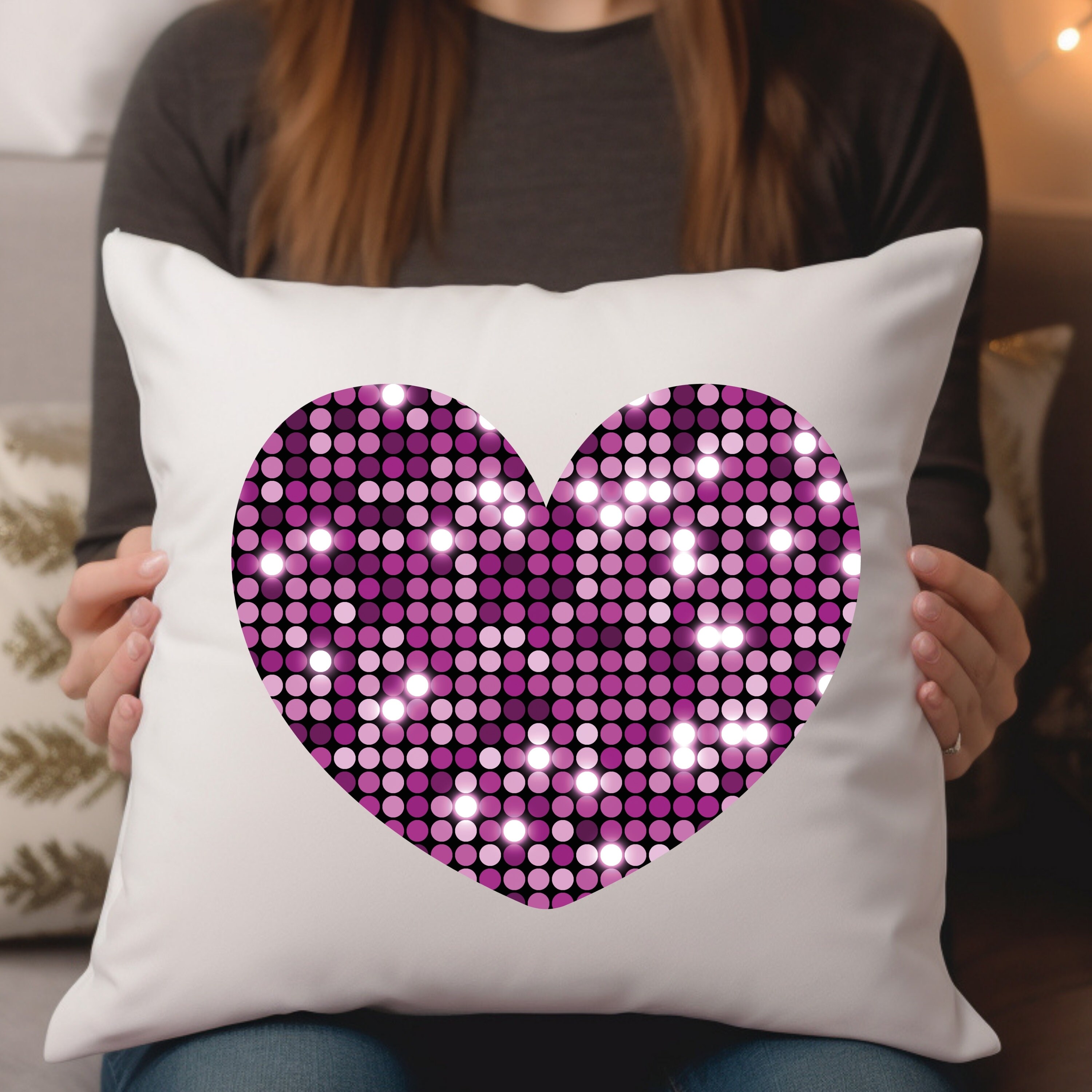 Pink Sequin Heart Png Designs, Valentines Day Png, Sequin Png Designs ...