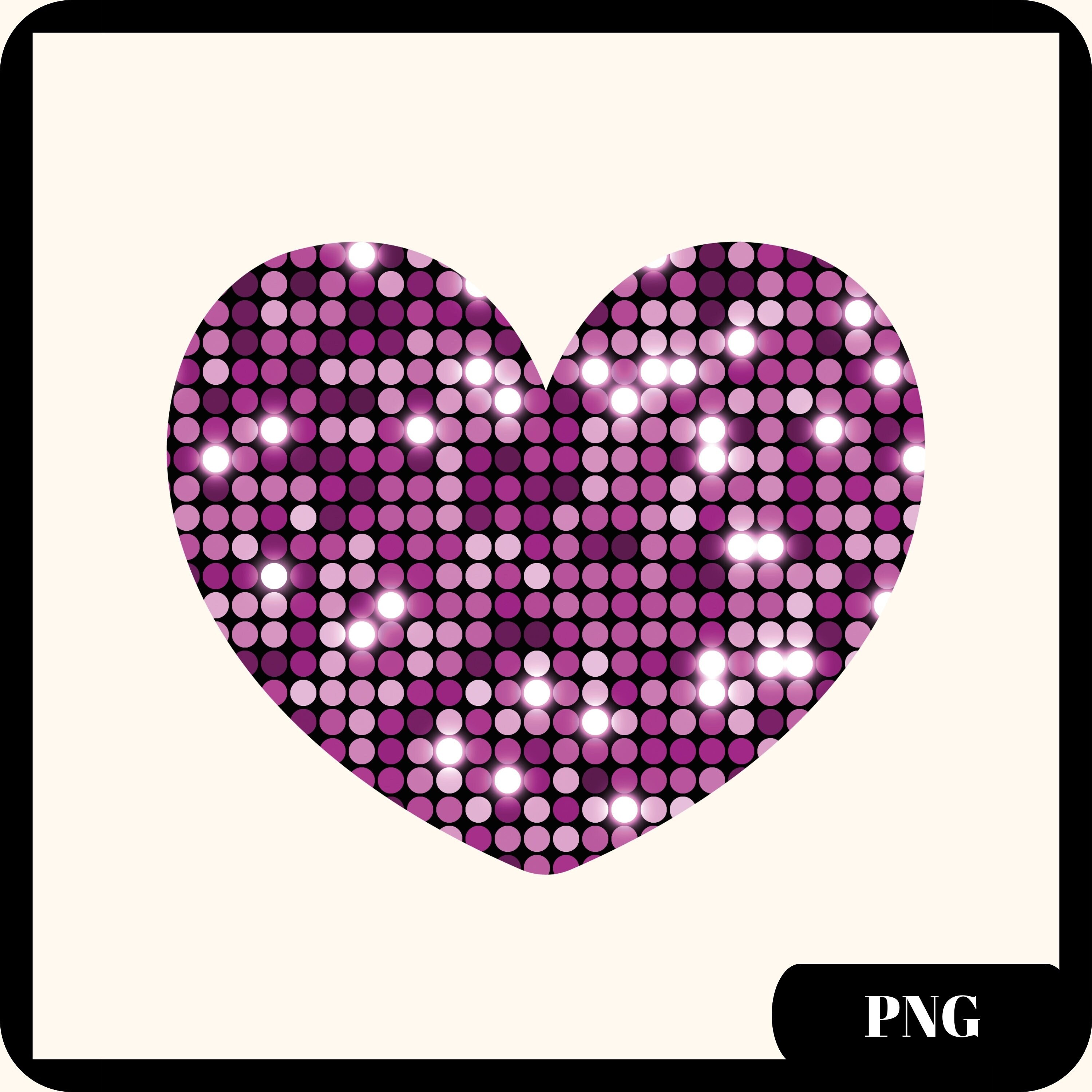 Pink Sequin Heart Png Designs, Valentines Day Png, Sequin Png Designs ...