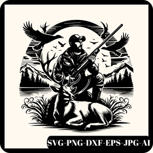 Hirsch jagen Png, Jagd SVG, Jäger Svg, Jagd Leben Svg, Outdoor Jagd Svg, Jagd Papa Svg, Jagd Svg, Schnittdateien, Cricut, Png,Svg, Digital