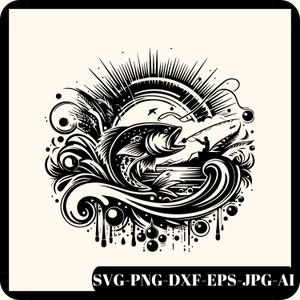 Pesca Svg, Pescatore che cattura, pesce SVG, PNG, Cricut Cut File, Pesca divertente, Caccia Svg, Stagione di caccia, Silhouette, Download digitale