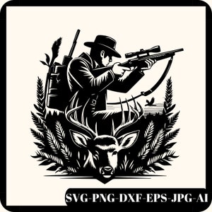 Caça de veados PNG, Caça SVG, Caçador SVG, Vida de caça SVG, Caça ao ar livre SVG, Pai caçador SVG, Caça SVG, Arquivos de corte digital, Cricut, PNG, SVG