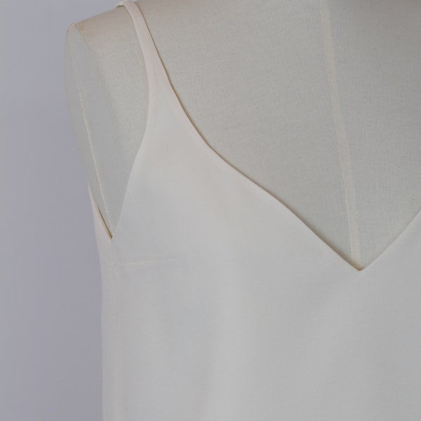 Minimalist tank top wedding, two-piece