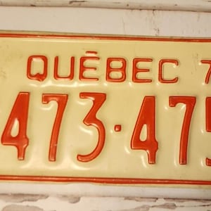 1976 quebec licence plate  1976 quebec snowmobile licence plate vintage quebec