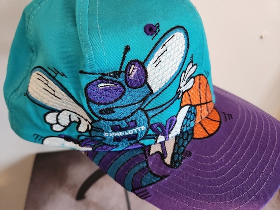 Vintage 1990's Starter Charlotte Hornets Nba Snapback Hat - Super