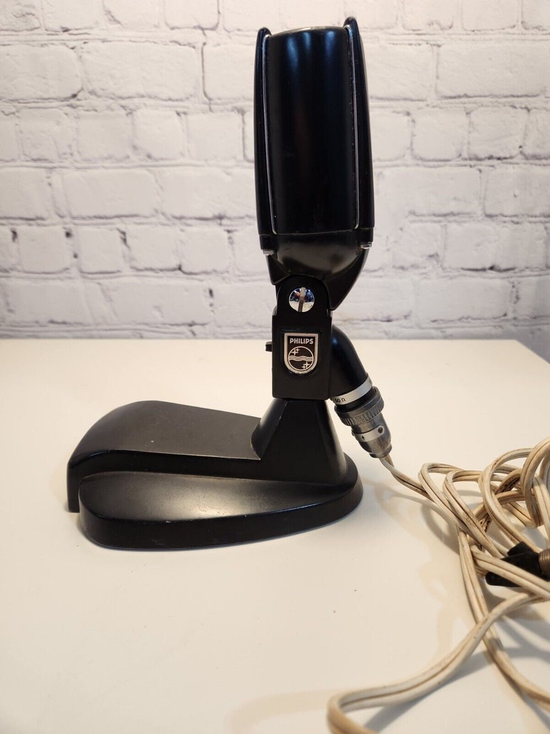 Vintage 1950s Philips EL 6021/60 Microphone with Base image 7