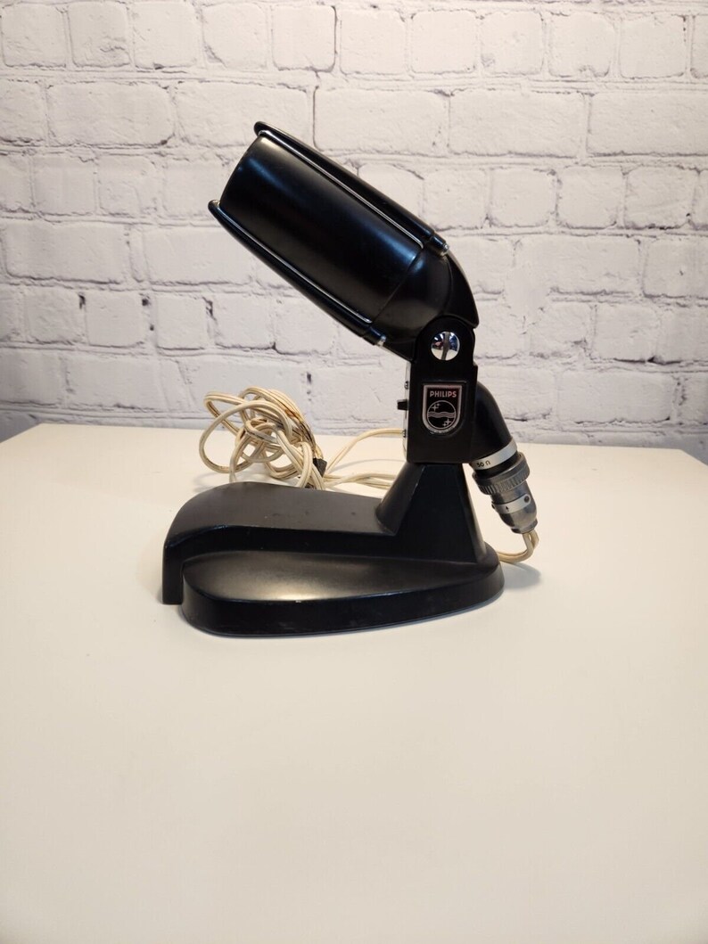 Vintage 1950s Philips EL 6021/60 Microphone with Base image 2
