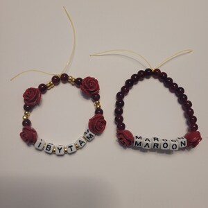 Pulseiras de amizade com tema Taylor Swift Red Era, aposto que você pensa em mim e marrom incluído