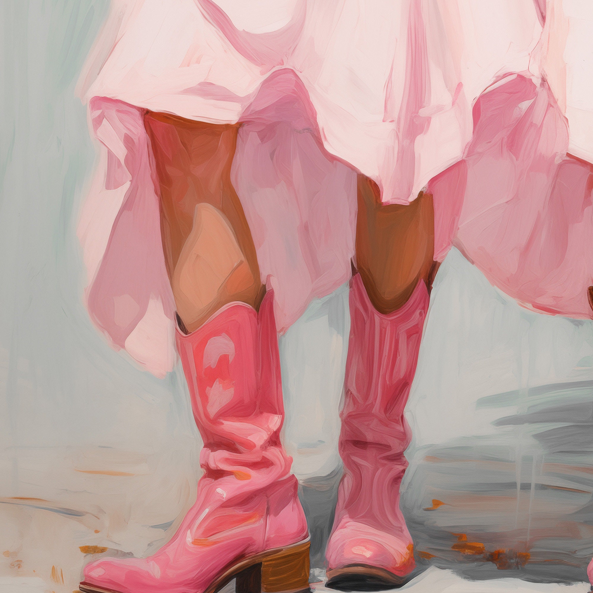 retro cowgirl art prints - set of 3 - digital download... Coastal Cowgirl Digital Art Print, Pink Preppy Retro Cowboy Boots ...