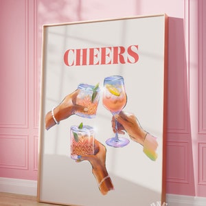 Saludos impresiones de arte de pared, impresión de arte de carrito de barra rosa, arte de pared de moda, decoración de carrito de barra rosa, arte imprimible de muy buen gusto, impresiones femeninas, impresiones digitales