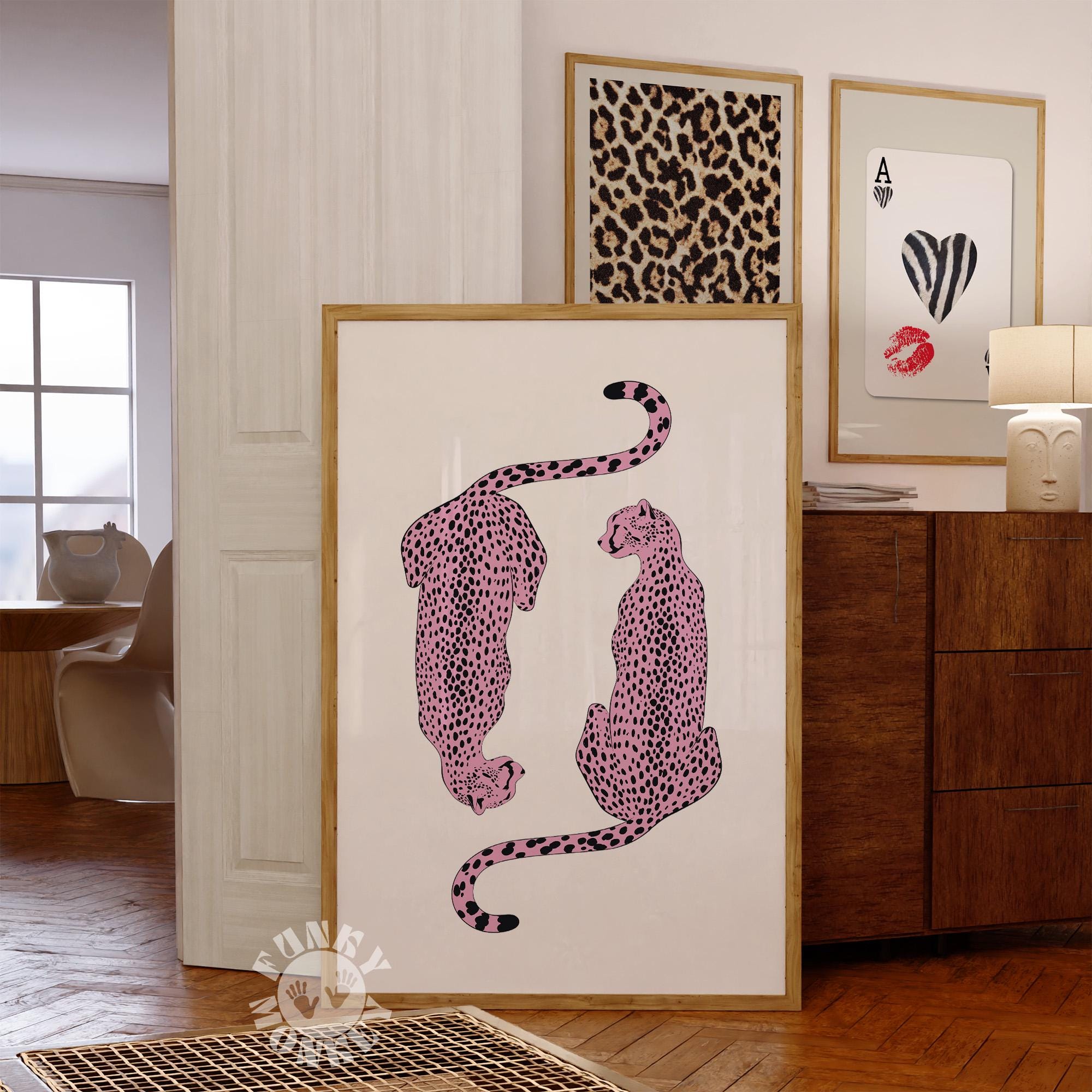 Pink Cheetah Print, Trendy Wall Art, Preppy Room Decor, Leopard Poster ...