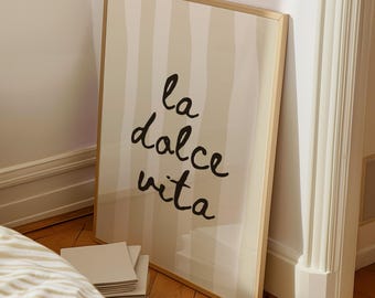 La Dolce Vita Summer Digital Print, Coastal Italian Summer Aesthetic, Preppy Beachy Printable Art, Trendy Wall Art, Girly Print