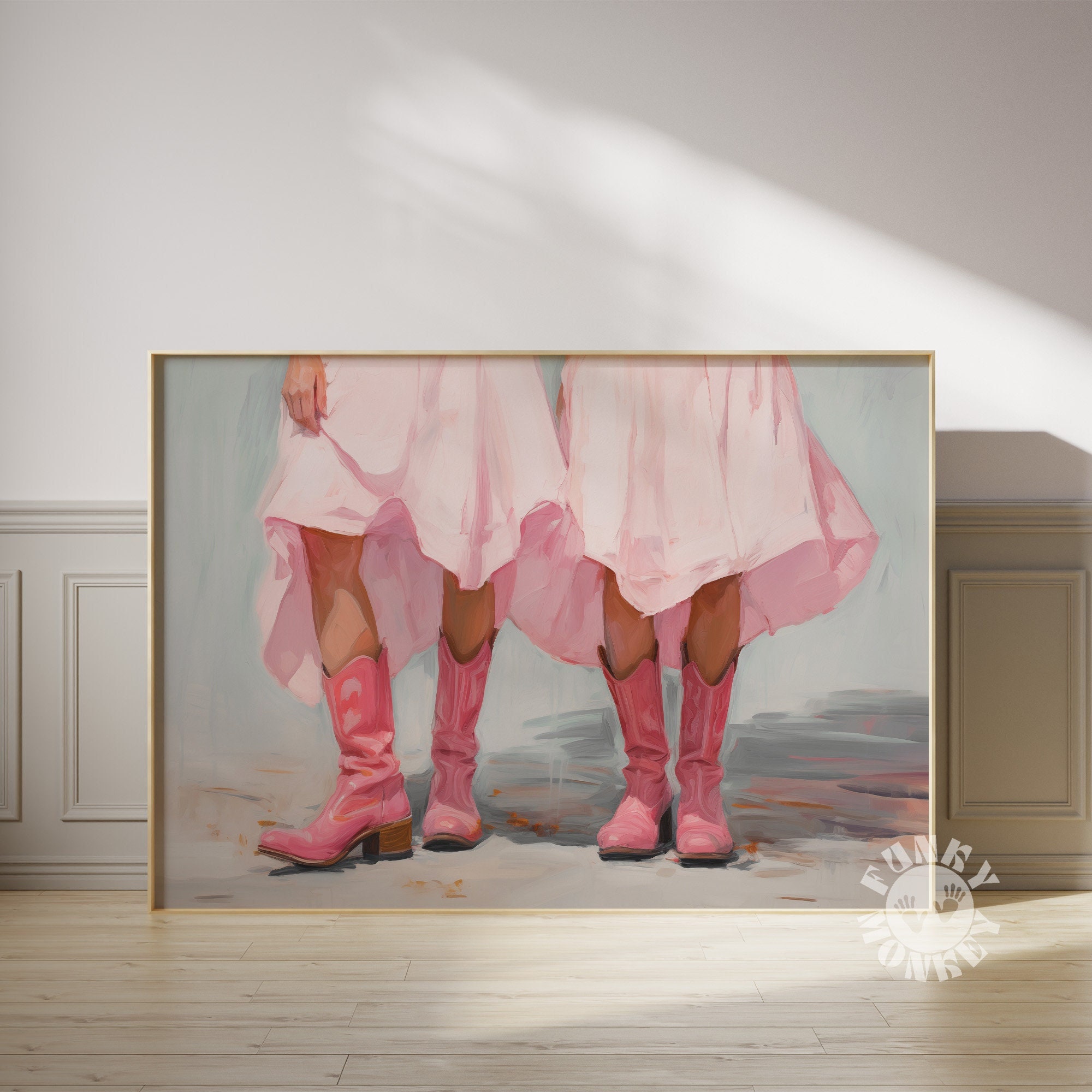 retro cowgirl art prints - set of 3 - digital download... Coastal Cowgirl Digital Art Print, Pink Preppy Retro Cowboy Boots ...