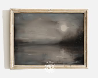 Spooky Halloween Landscape Print, Eerie Halloween Decor, Gothic Halloween, Dark Academia Decor, Moody Printable Wall Art, Digital Print