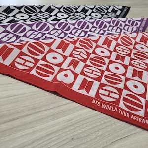 Arirang Concert Scarf, K-pop Inspired Poly Satin Bandana (20x20 Inch)