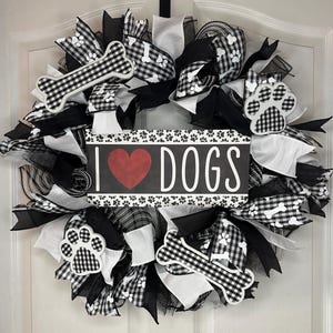 I Love Dogs Wreath