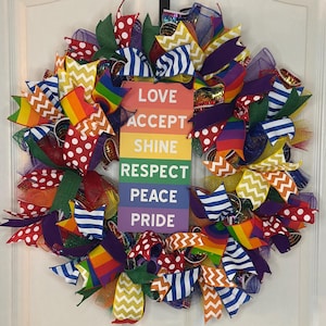 Pride Rainbow Wreath