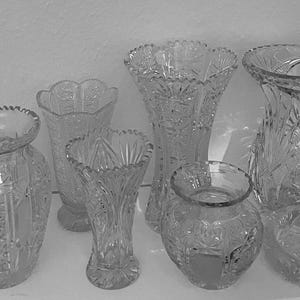 Transparent lead crystal vases (high-quality from Bohemia)