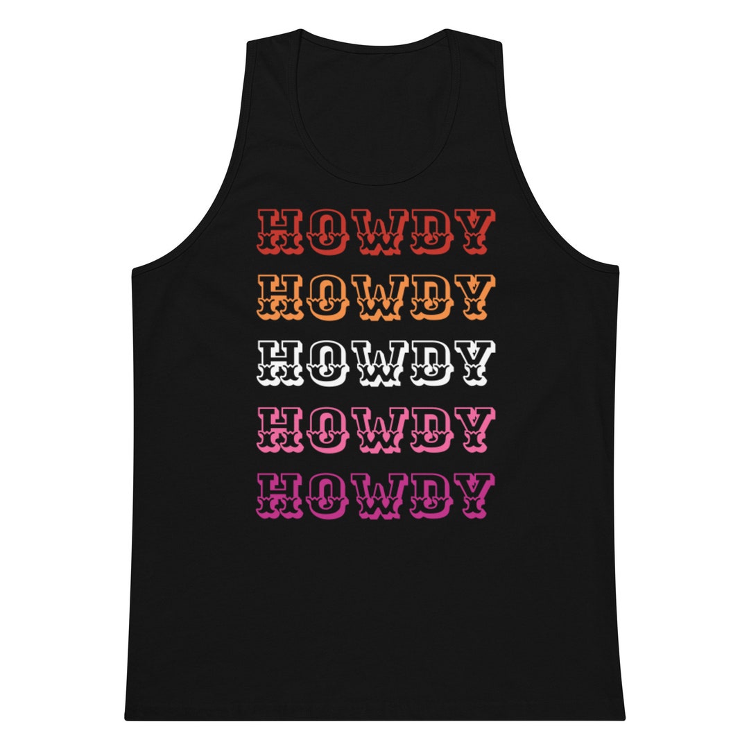 Howdy Lesbian Pride Tank, Subtle Pride Tank, Lesbian Pride Tank Top - Etsy