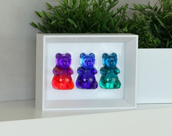 Gummy Bears Resin Art: 3D Pop Art Wall Decor