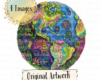 Mother Earth PNG | Sublimation Clip Art | Commercial use | Earth .png | Stationary Clip Art | Earth Day Clip Art | Earth Day .png