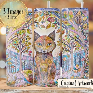 Fall Fox Tumbler Wrap | Fall Fox Sublimation | Tumbler Sublimation | Tumbler Wrap | Fall Fox Tumbler .png | Autumn Fox Tumbler Wrap | Autum