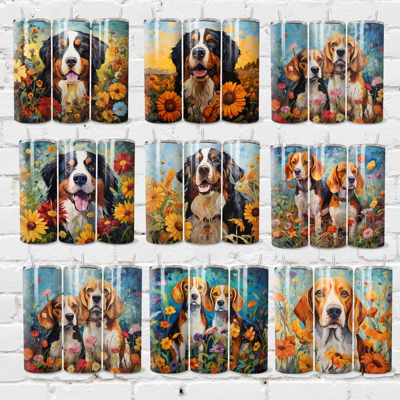 Dog Breed Original Artwork Tumbler Wrap, Australian Shepard Tumbler