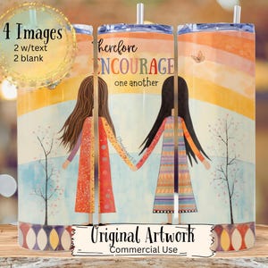Christian Tumbler Wrap | Christian Junk Journal | Boho Bible Verse PNG | Trendy Christian png | Seamless Tumbler Wrap | Christian Friends