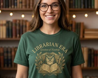 Librarian Era Shirt, Dark Academia Style, Book Lover Apparel, Librarian Appreciation Gift, Bookish Aesthetic Tee, Library Staff Shirt
